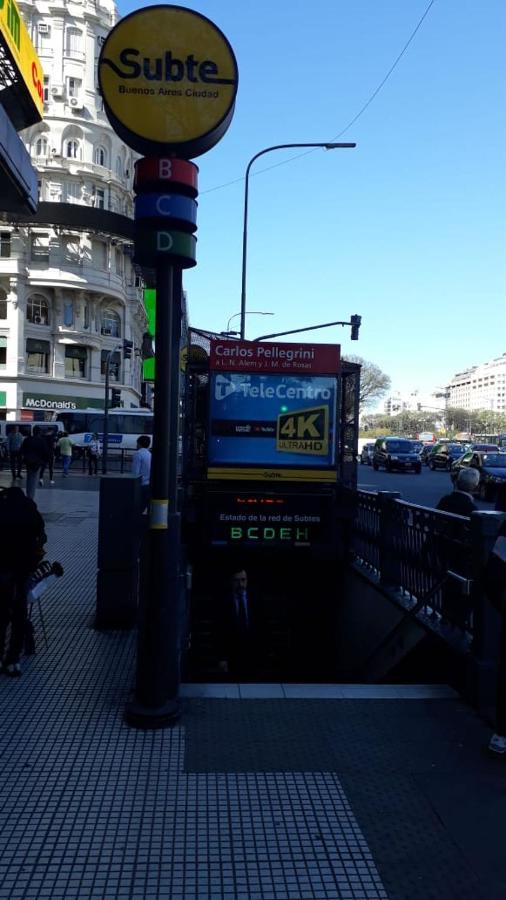 Que Mejor Vista Del Obelisco Piso A La Calle Corrientes Buenos Aires Eksteriør bilde