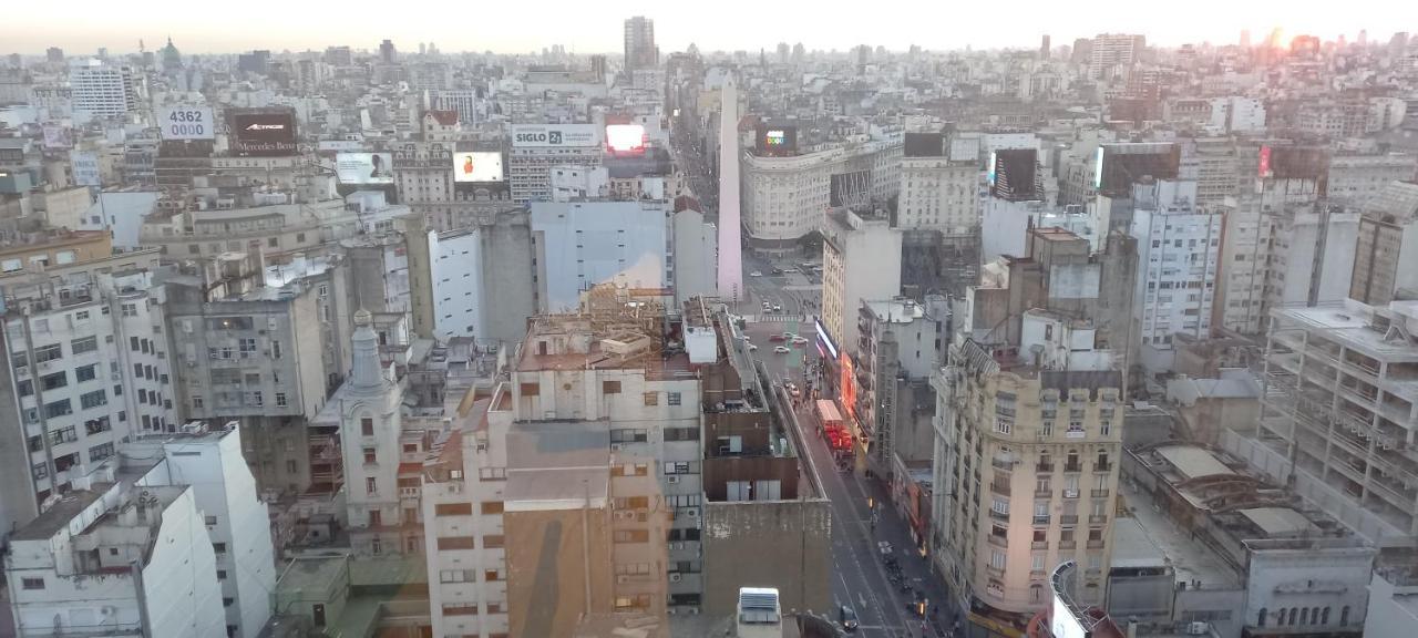 Que Mejor Vista Del Obelisco Piso A La Calle Corrientes Buenos Aires Eksteriør bilde