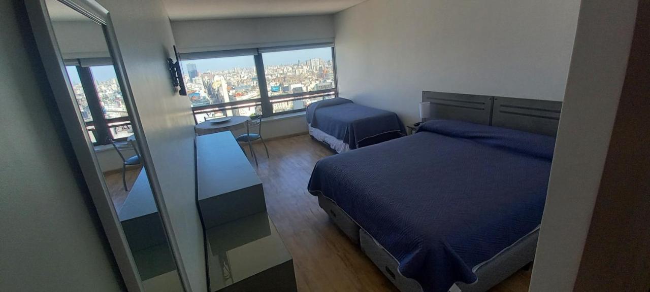 Que Mejor Vista Del Obelisco Piso A La Calle Corrientes Buenos Aires Eksteriør bilde