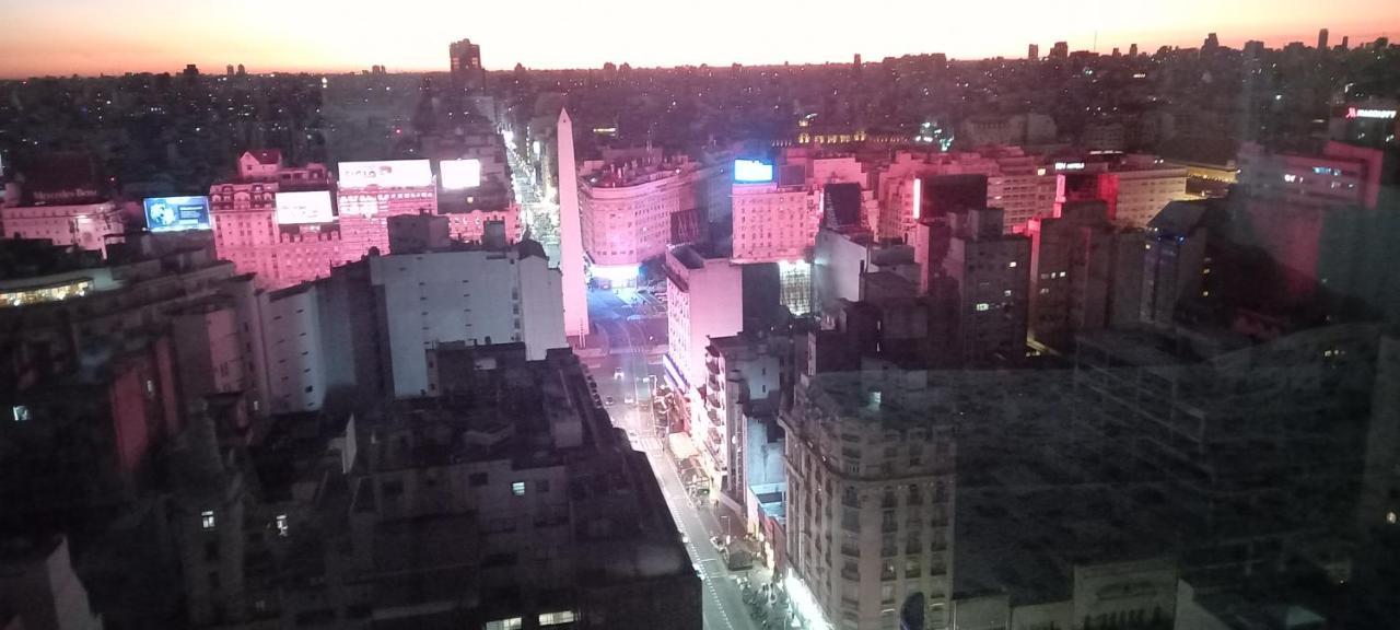 Que Mejor Vista Del Obelisco Piso A La Calle Corrientes Buenos Aires Eksteriør bilde